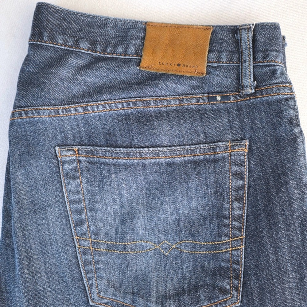 Lucky Brand 221 Original Straight Mens‎ Jeans Dark Wash Blue Denim Size 38X30